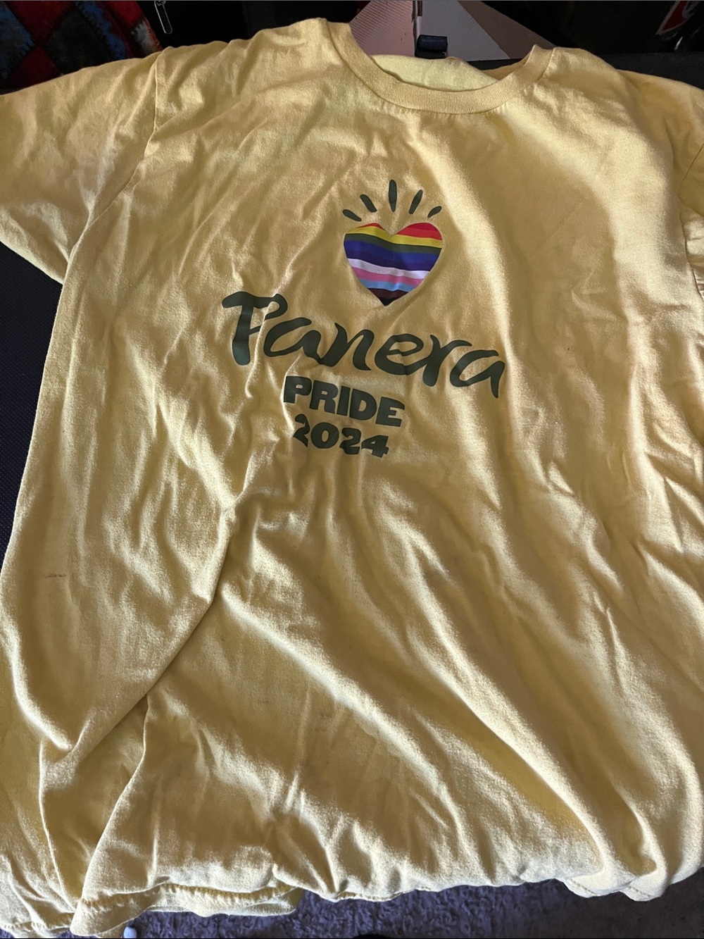 Panera Bread Medium ' Pride 2024 Yellow T-Shirt